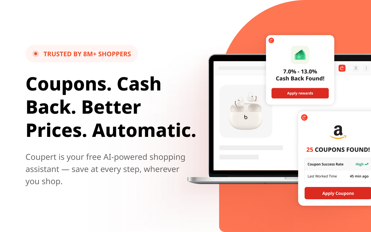 Coupert: Find Coupons, Save Money, and Earn Cashback While Shopping Online